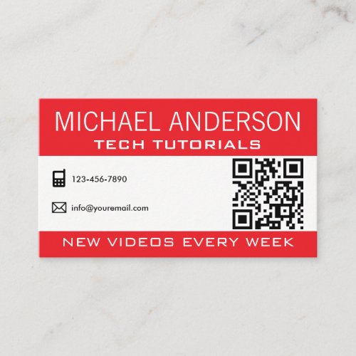 YouTube Channel  Professional YouTuber Business Card