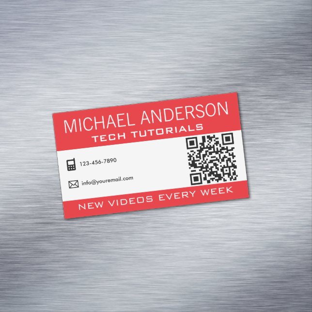 YouTube Channel | Professional YouTuber Business Card Magnet (In Situ)