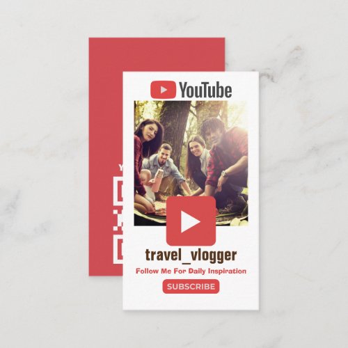 Youtube channel  promotion Business Card