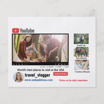 Youtube Channel Promotion  Flyer by CustomizePersonalize at Zazzle