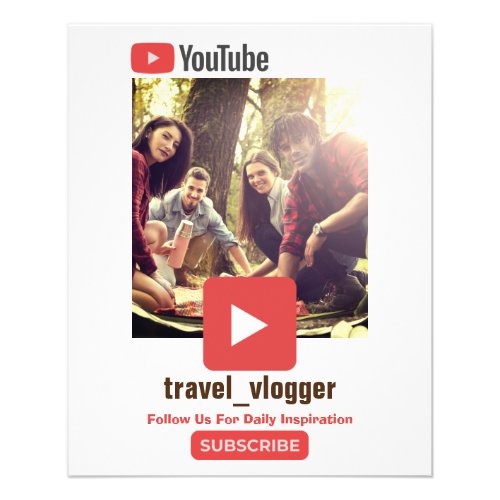 Youtube channel promotional flyer
