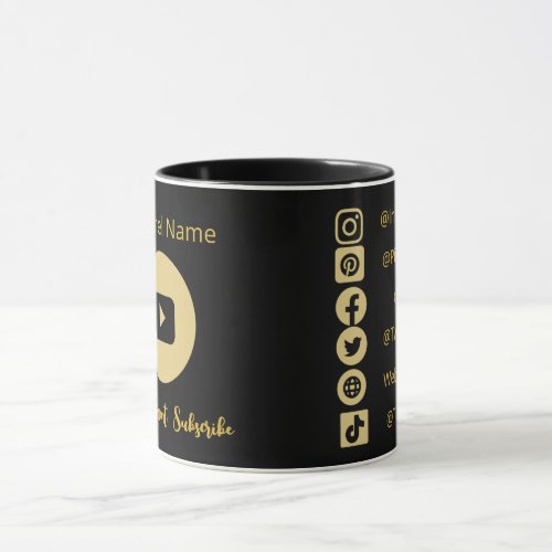 YOUTUBE CHANNEL SOCIAL MEDIA IS VLOGGER DARK MODE  MUG