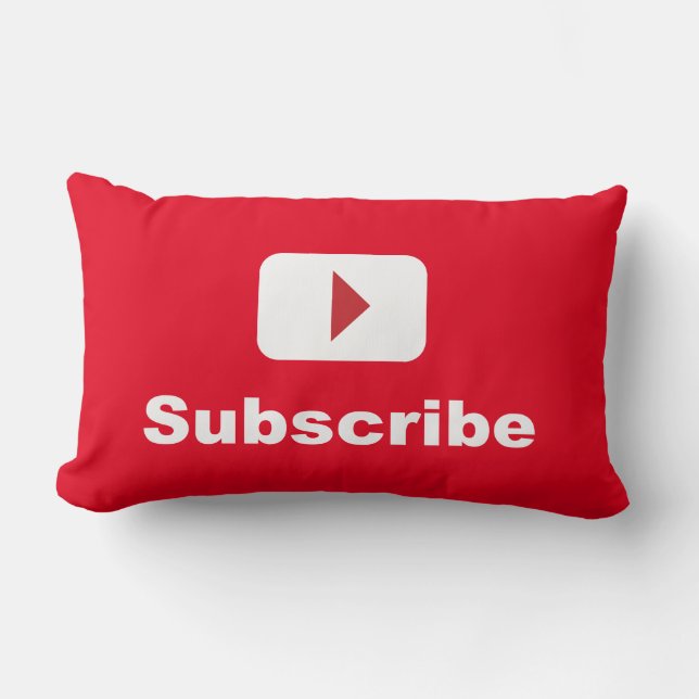 youtube channel subscribe lumbar pillow (Front)