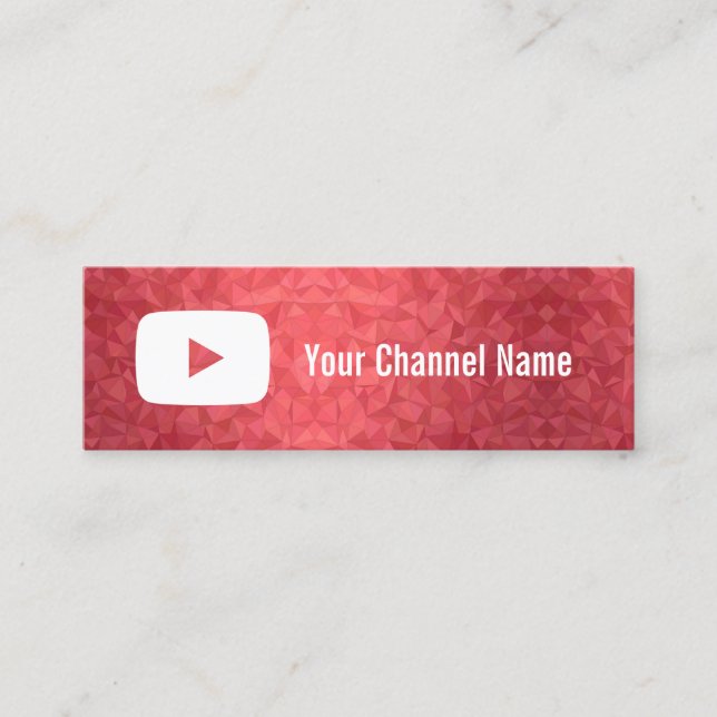 Youtube Channel Youtuber Social Media Mini Business Card (Front)