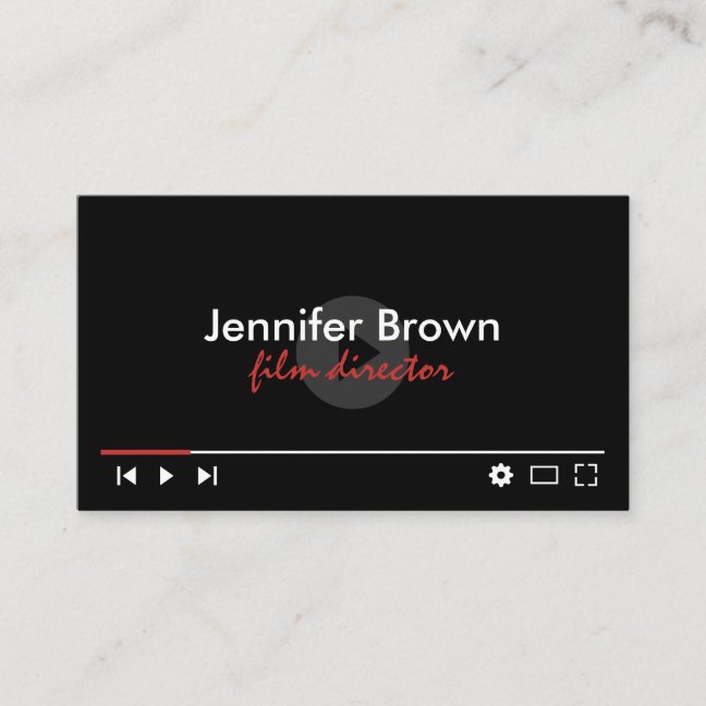 Youtube Channel Youtuber Video Editor Movie Maker Business Card