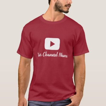 Youtube Channel Youtuber Vlogger T-shirt by tattooWears at Zazzle