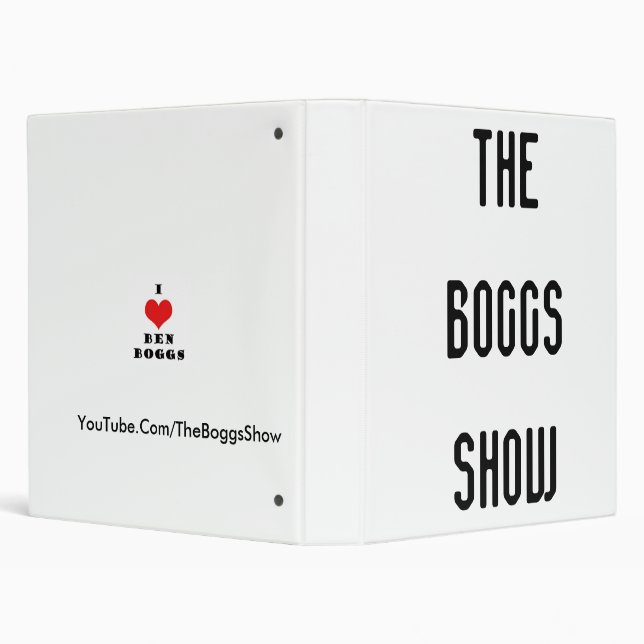 YouTube.Com/TheBoggsShow 3 Ring Binder (Background)