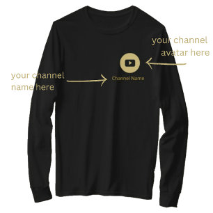 YOUTUBE CONTENT CREATOR AVATAR CHANNEL NAME GOLD T-Shirt