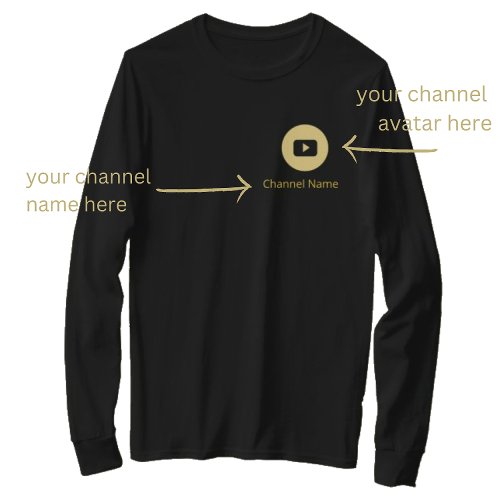 YOUTUBE CONTENT CREATOR AVATAR CHANNEL NAME GOLD T_Shirt