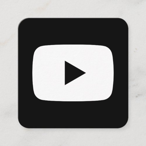 Youtube logo social media black and white promo calling card