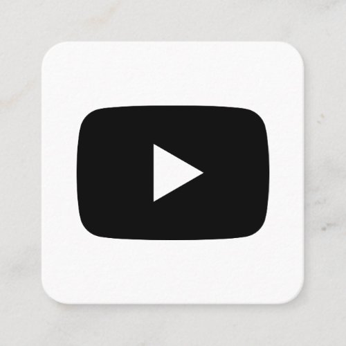 Youtube logo social media black and white promo calling card