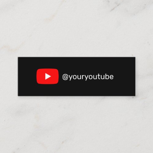 YouTube modern trendy social media simple logo Calling Card