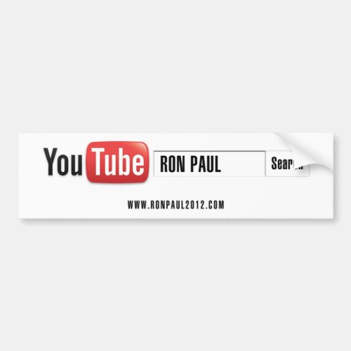 YouTube Ron Paul Bumper Sticker