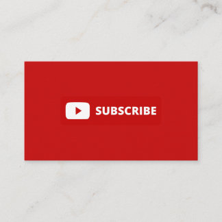 Youtube Youtuber Subscribe Business Card