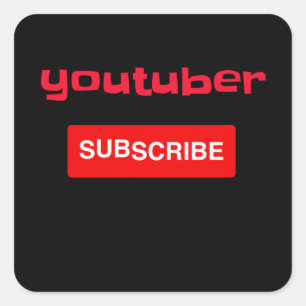 Youtuber Gamer Square Sticker