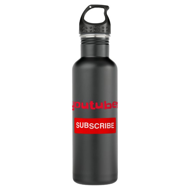 Youtuber Gamer Stainless Steel Water Bottle (Front)