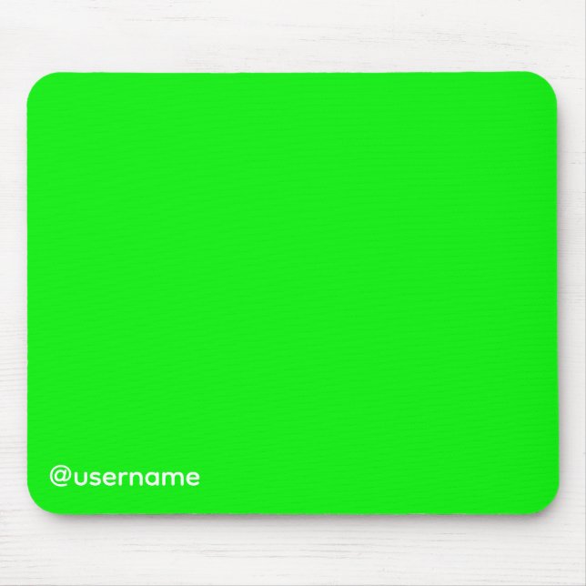 YouTuber Streamer Green Screen Username Mouse Pad (Front)