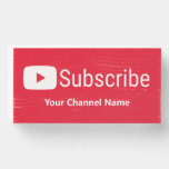 Youtuber Subscribe Channel  Wooden Box Sign at Zazzle
