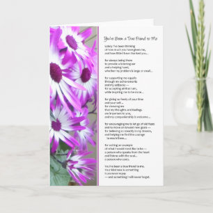 You've Been a True Friend To Me... Letterpress Thank You Card
