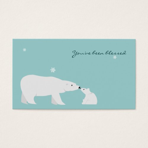 You've Been Blessed Game Card: Polar Bear Business Card Templates
