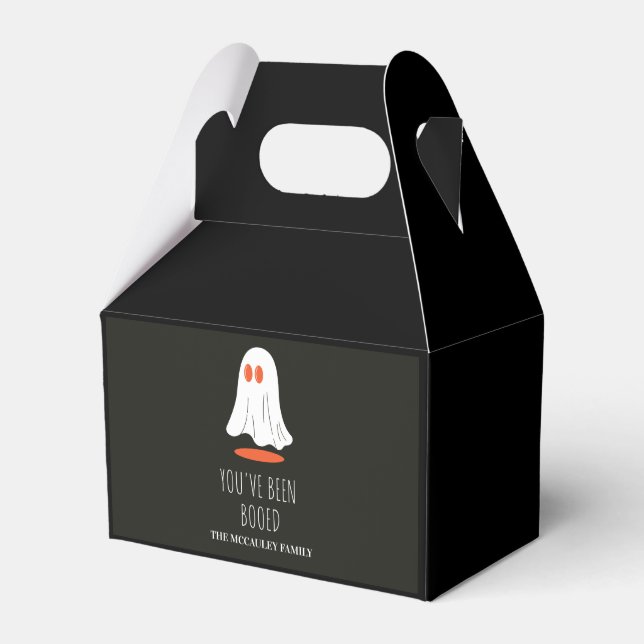 You've been booed custom name family halloween favor boxes (Front Side)