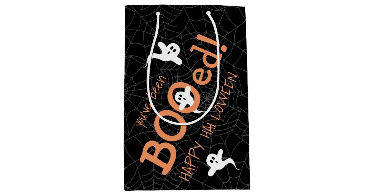 You've Been Booed Cute Ghost Halloween Candy Favor Medium Gift Bag | Zazzle