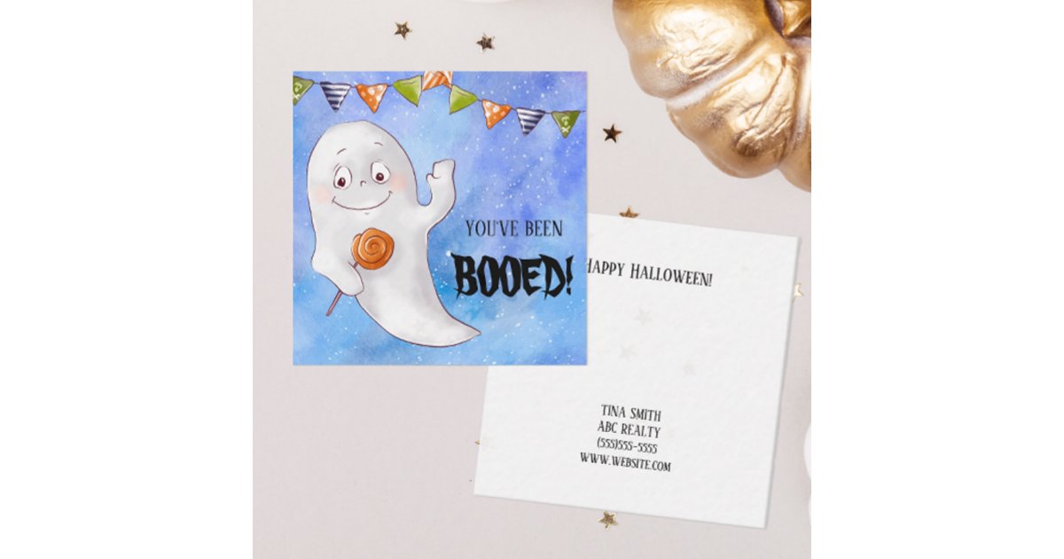 You've Been Booed Halloween Note Card | Zazzle
