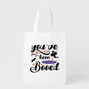 You've Been Booed Happy Halloween Ghost Grocery Bag