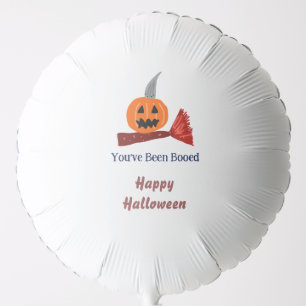 You've been Booed happy Halloween pumpink broom sc Balloon