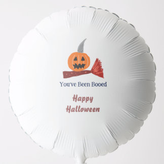 You've been Booed happy Halloween pumpink broom sc Balloon