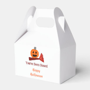 You've been Booed happy Halloween pumpink broom sc Favor Boxes