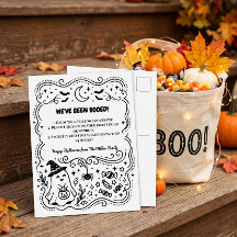 You've Been Booed Neighbor Instruction Postcard