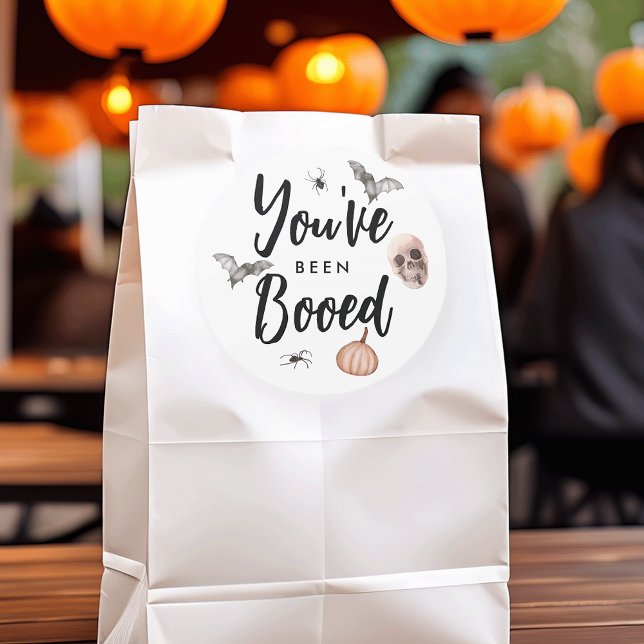 You've Been Booed Neighborhood Halloween Game Classic Round Sticker (Creator Uploaded)