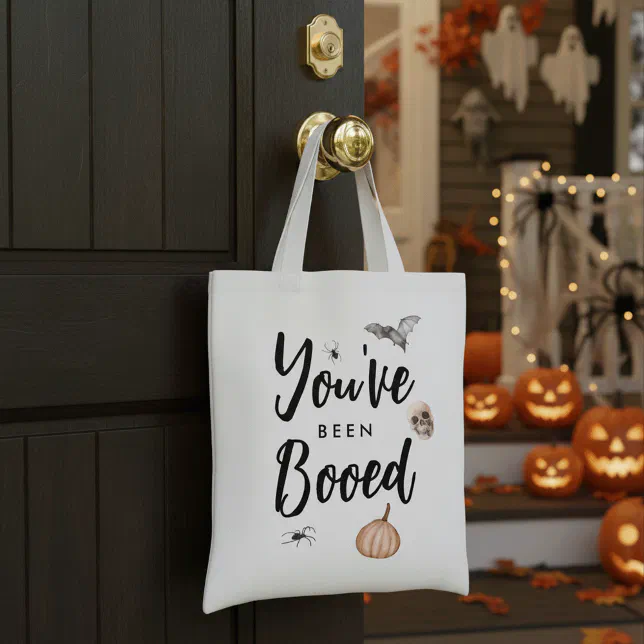 You've Been Booed Neighborhood Halloween Game Tote Bag
