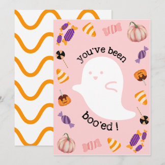 You've Been Boo'ed Pink Halloween Card