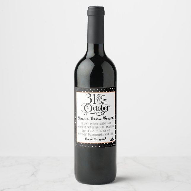 You've Been Boozed Wine Label (Front)