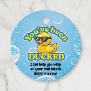You've been Ducked Realtor Pop-by Jeep Favor Tags