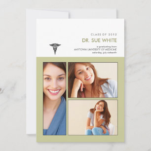 You've been framed Caduceus Medical Graduation Invitation