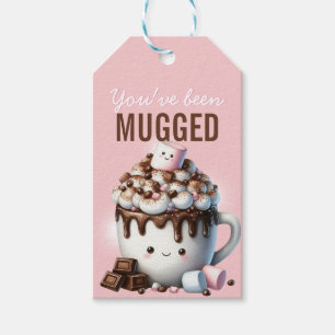 You've Been Mugged Cute Hot Cocoa Clip Art Gift Tags