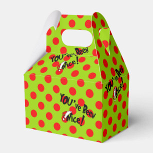 You've Been Naughty Or Nice Happy Holidays Party Favor Boxes