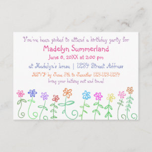 You've Been Picked -3x5 Girl's Birthday Invitation