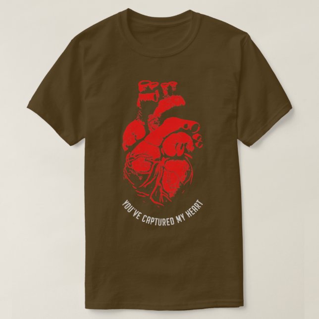 Youve Captured My Heart Couples Halloween Anatomic T-Shirt (Design Front)