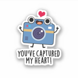 You've Captured My Heart Funny Camera Pun Sticker