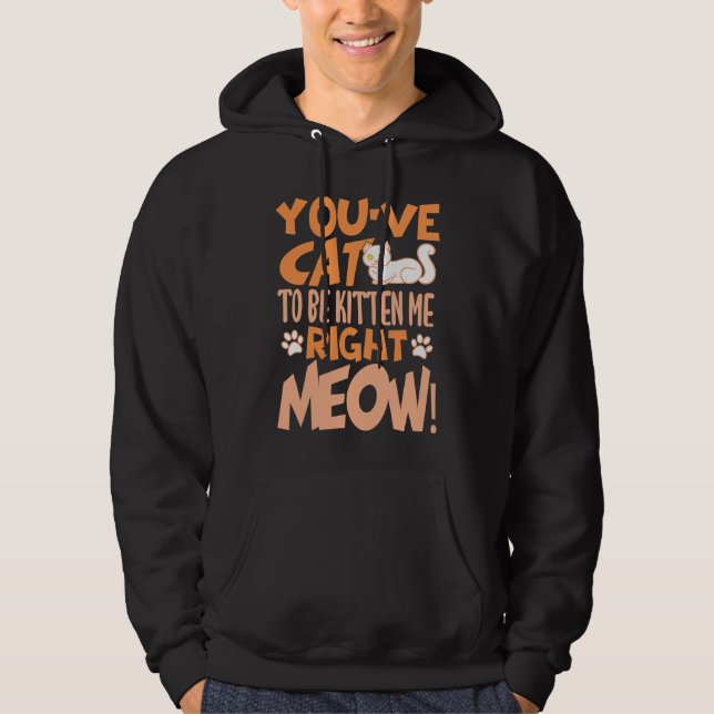 You've cat to be kitten me right meow Cat   kitten Hoodie (Front)
