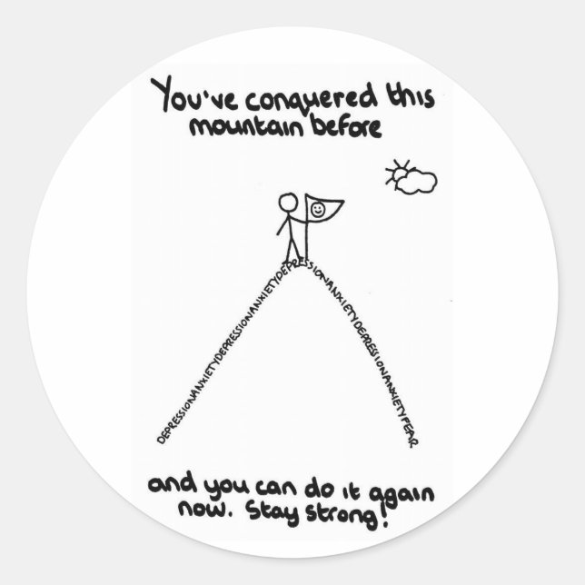 You've Conquered This Mountain Before Stickers (Front)