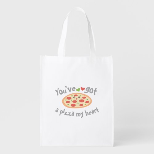 Youve Got a Pizza My Heart Funny Punny Food Humor Grocery Bag