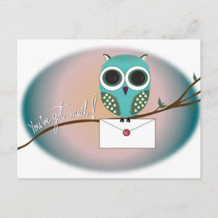 You've got mail with a cute owl Postcard