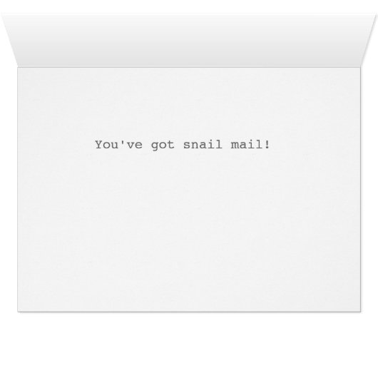 You've got snail mail card #4 (Inside Horizontal (Bottom))