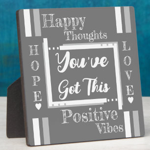 You've got this encouragement gray white plaque