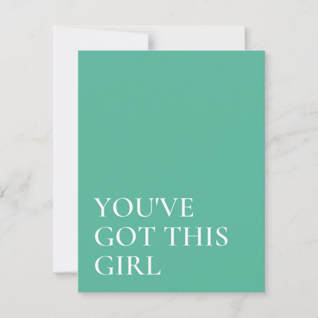 You've Got This Inspirational Quote  Note Card (Front)